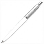 Ручка шариковая PARKER "Jotter Orig White", корпус белый, детали нержавеющая сталь, синяя, RG0032930