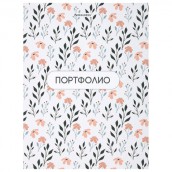 Папка-портфолио универсальная, 4 кольца, 20 файлов, 7БЦ матовая, BRAUBERG "Flowers", 117556