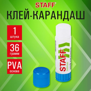 Клей-карандаш STAFF "EVERYDAY", 36 г, 220376