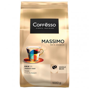 Кофе в зернах COFFESSO "Massimo" 100% арабика, 1 кг, 102488