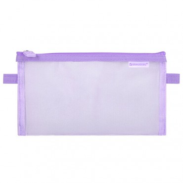 Пенал-конверт BRAUBERG, сетка, 22x10 см, фиолетовый, 272239